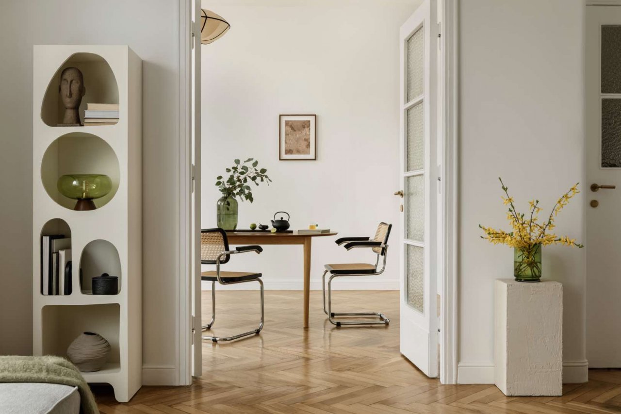 Minimalistisches Esszimmer